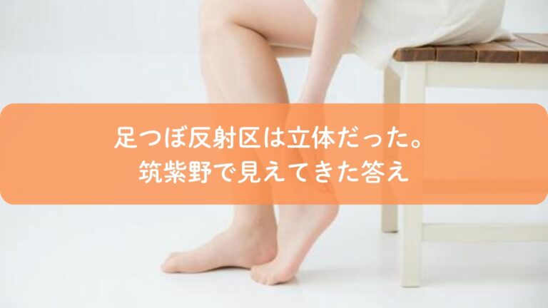 足つぼ反射区は立体だった。筑紫野で見えてきた答え