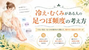 筑紫野で冷え・むくみに悩む人へ、足つぼ頻度の考え方を解説する健楽足つぼのアイキャッチ画像