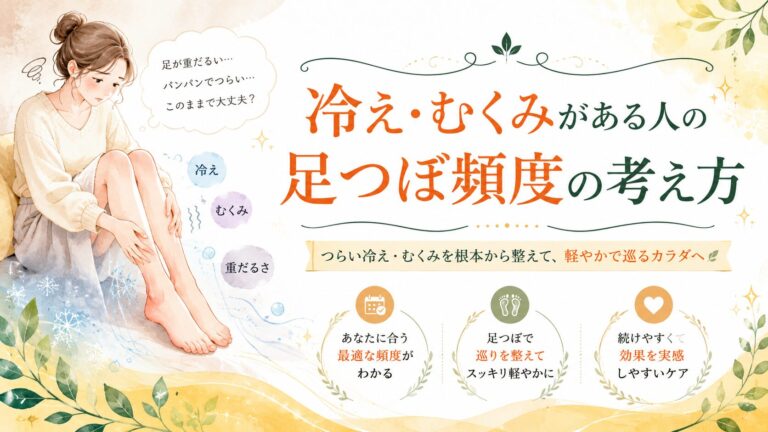 冷え・むくみがある人の足つぼ頻度の考え方