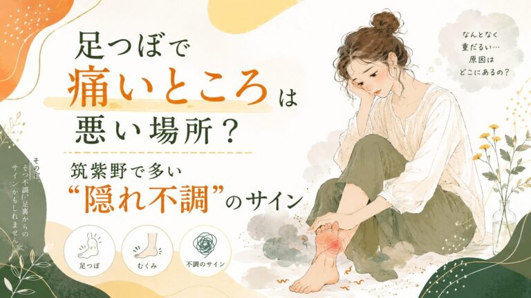 足つぼで痛いところは悪い場所？筑紫野で多い“隠れ不調”のサイン
