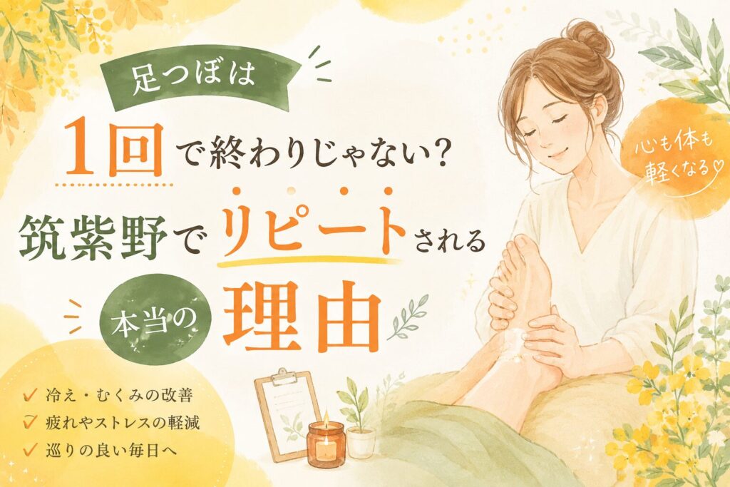 筑紫野で足つぼがリピートされる理由をやさしく解説するアイキャッチ画像