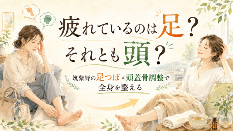 疲れているのは足？それとも頭？筑紫野の足つぼ×頭蓋骨調整で全身を整える