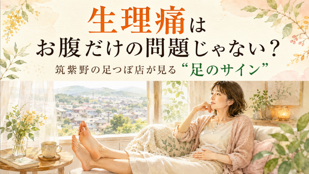 生理痛はお腹だけの問題じゃない？筑紫野の足つぼ店が見る足のサイン