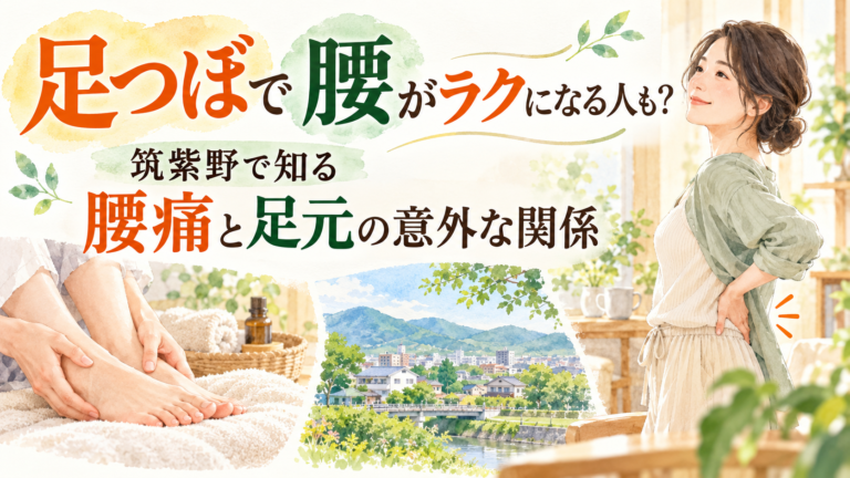 足つぼで腰がラクになる人も?筑紫野で知る腰痛と足元の意外な関係