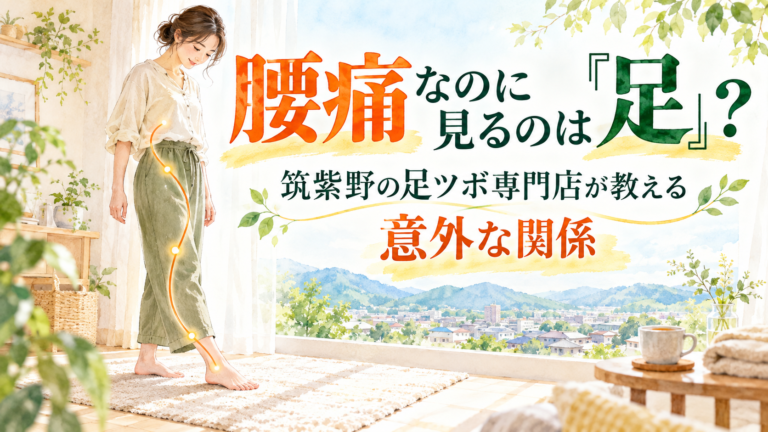 腰痛なのに見るのは「足」?筑紫野の足ツボ専門店が教える意外な関係